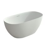 Karag Chiara Corian Double Ended Curved White Mat Freestanding Bath Tub 165×83