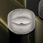 modern wash basin designs in hall crystal round Glass Design Villa Clear