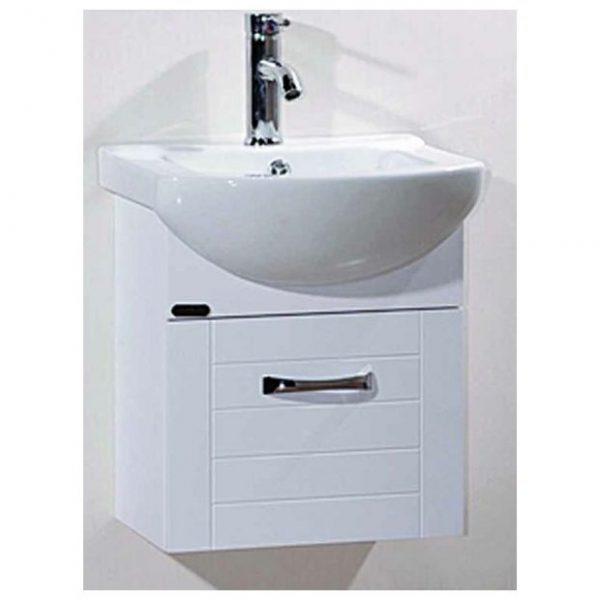 Έπιπλο Μπάνιου με Βάση & Νιπτήρα SCONDO UP Λευκό PVC 44 cm