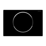 115.758.KM.5 Sigma 10 Geberit Πλακέτα για Εντοιχισμένα Καζανάκια Μαύρη με Στρόγγυλο Μπουτόν