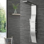 Karag Leonora S9786 Stainless Steel Thermostatic 4-Way Shower Tower Panel with Body Jets 23×150