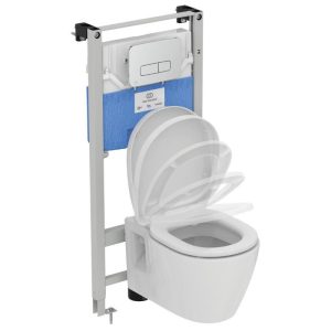 Ideal Standard Connect Semi-Circular Wall Hung Toilet with Soft Close Seat 36,5x54,5